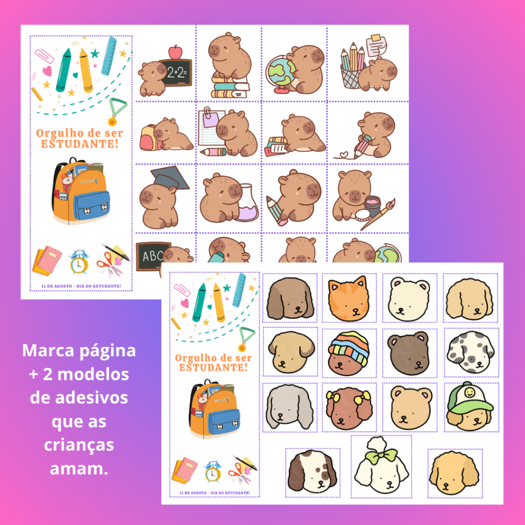 Kit Dia do Estudante – Edição Bobbie Goods ou capivaras! 🐻📚 ...