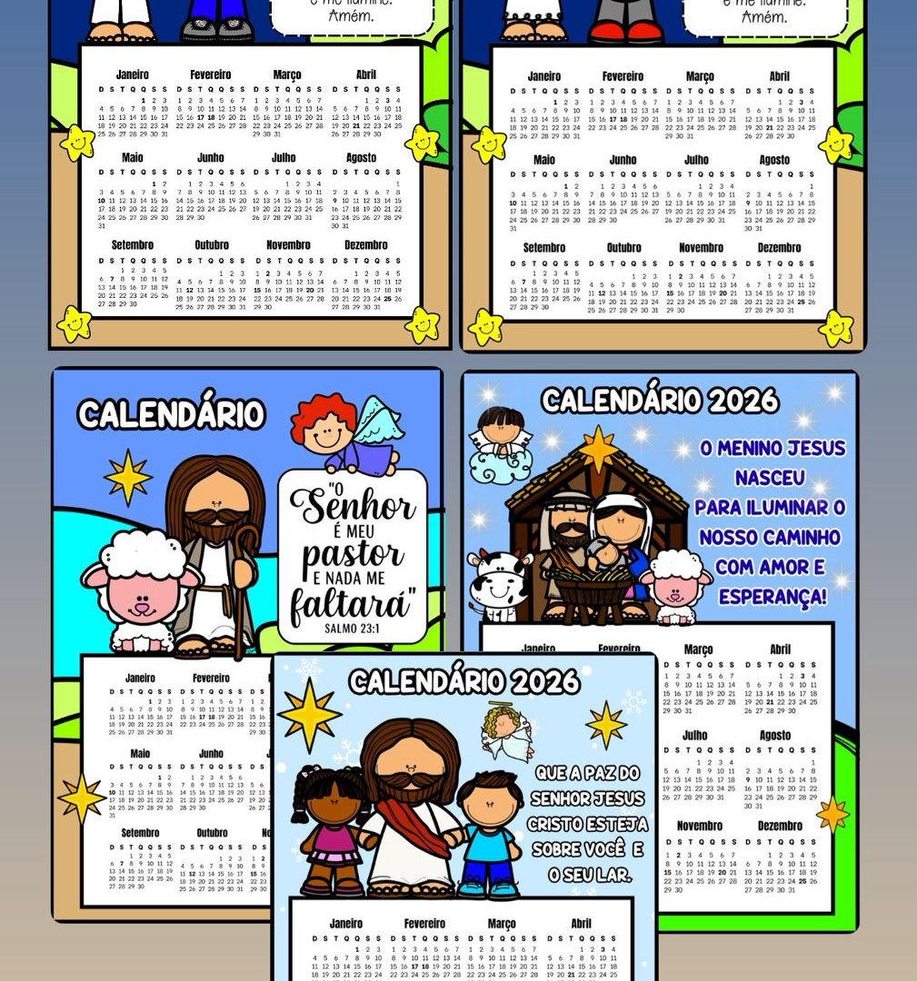 Calendários Natalinos Cristão (sem edição)