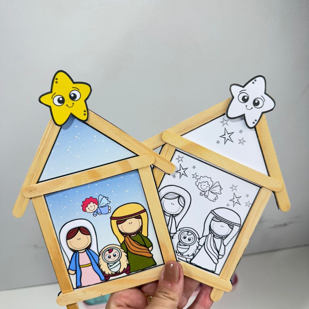 Presépios de palitos de picolé